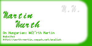 martin wurth business card